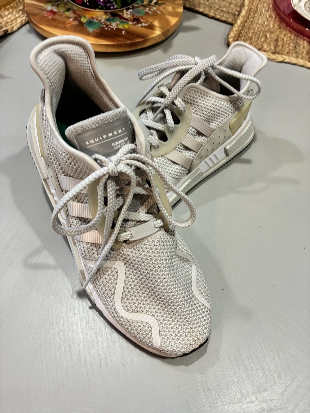 adidas men’s ADV/91-17  EQT Knit Lace-Up Sneakers size 10